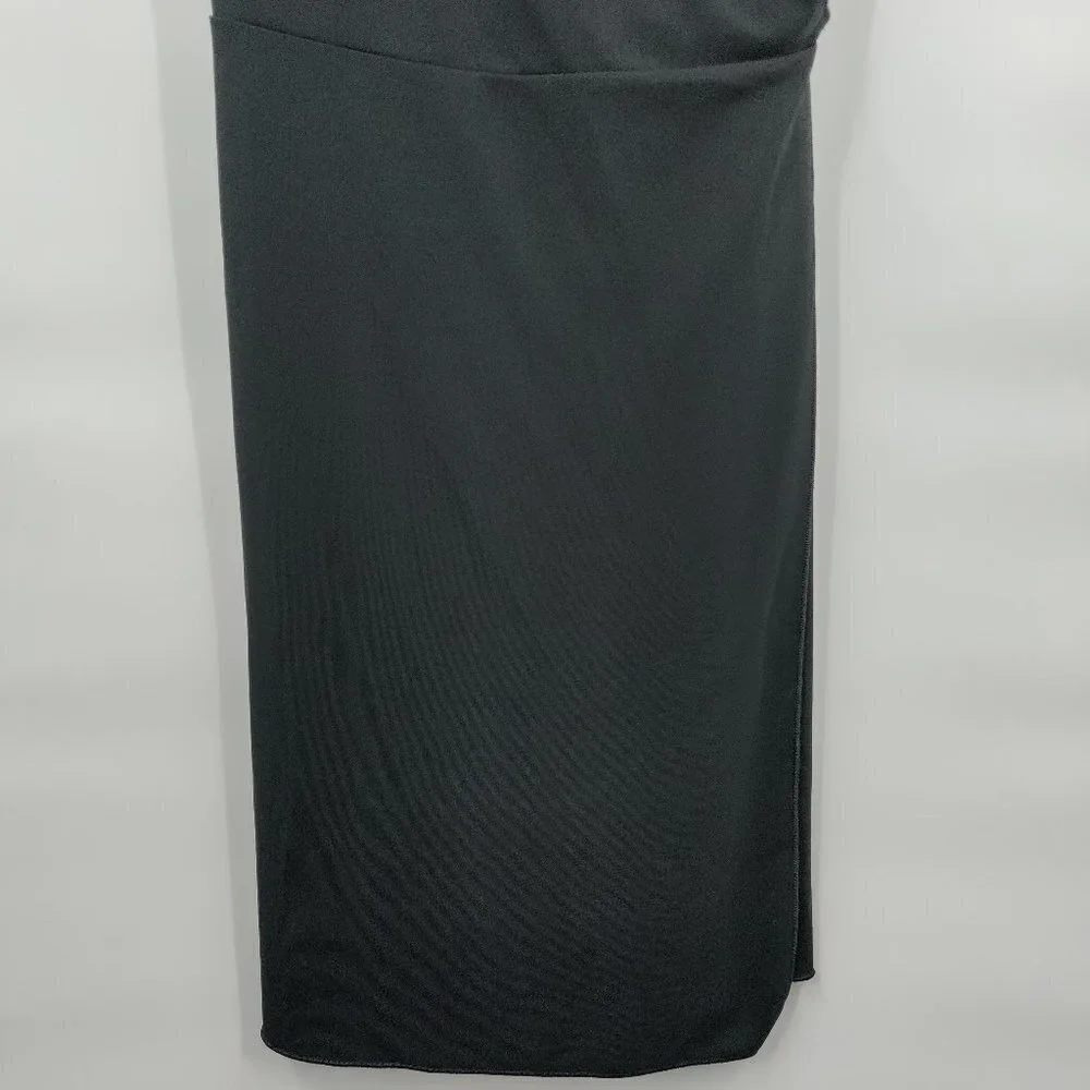 Kenneth Cole V Neck Split Flutter Sleeve Wrap Mini Dress Size XS Women Black